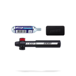 BBB Mini Pompe CO2 Blaster Télescopique 135mm Noir